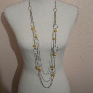 Beach Side Babe Yellow Necklace